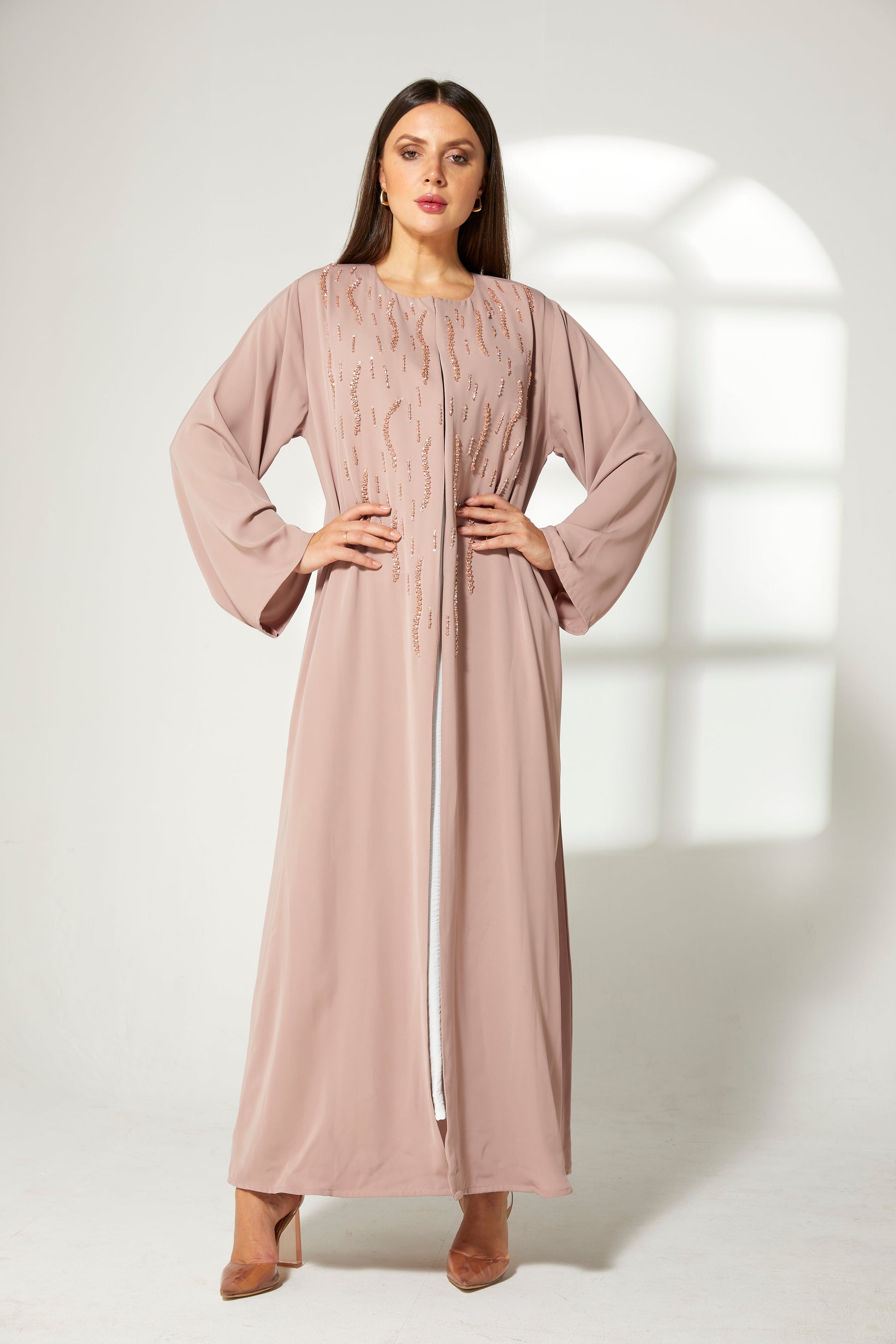 MOiSTREET Tan Korean Nida Abaya (7822659322083) (7899103101155)