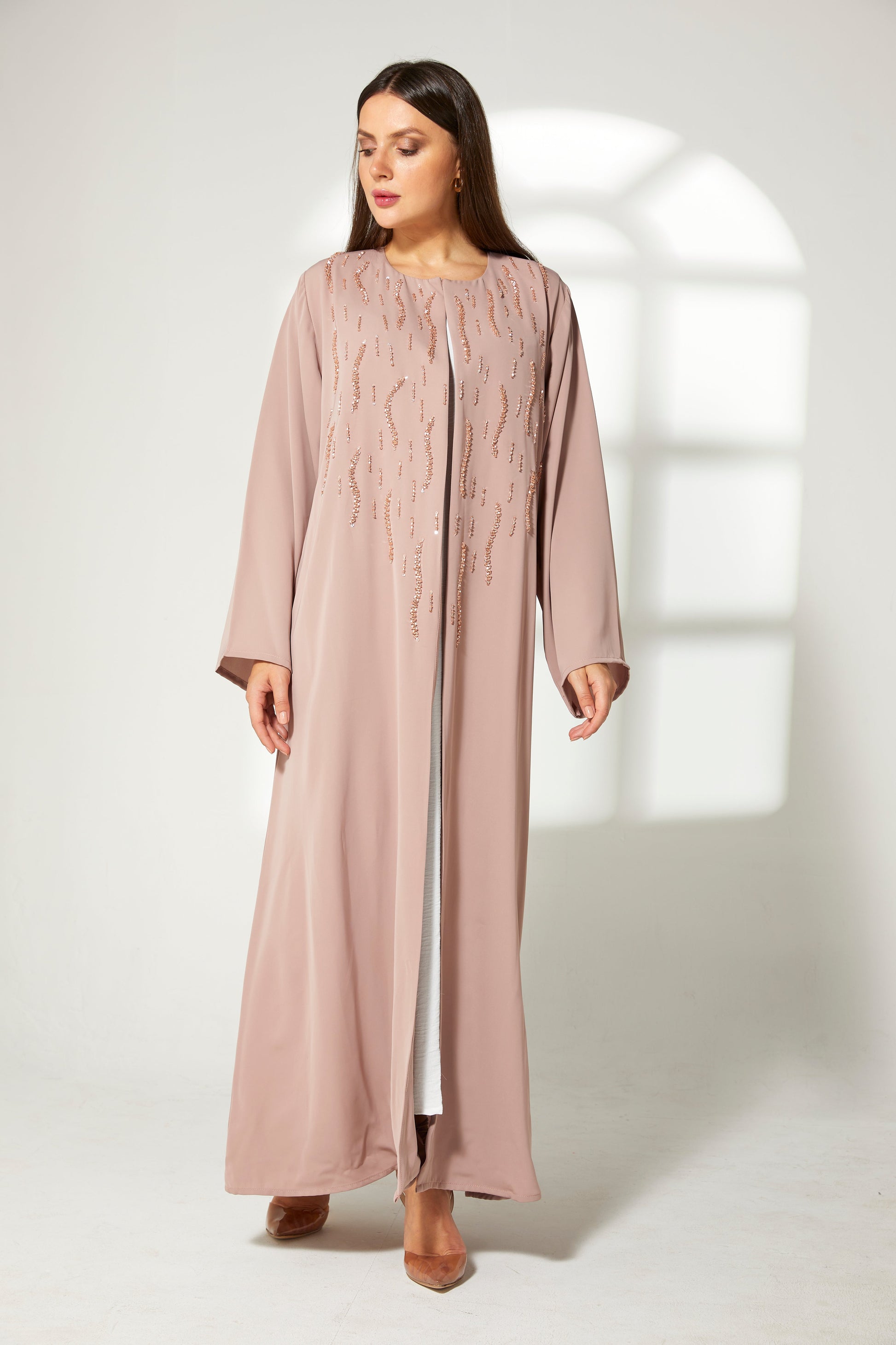 MOiSTREET Tan Korean Nida Abaya (7822659322083) (7899103101155)