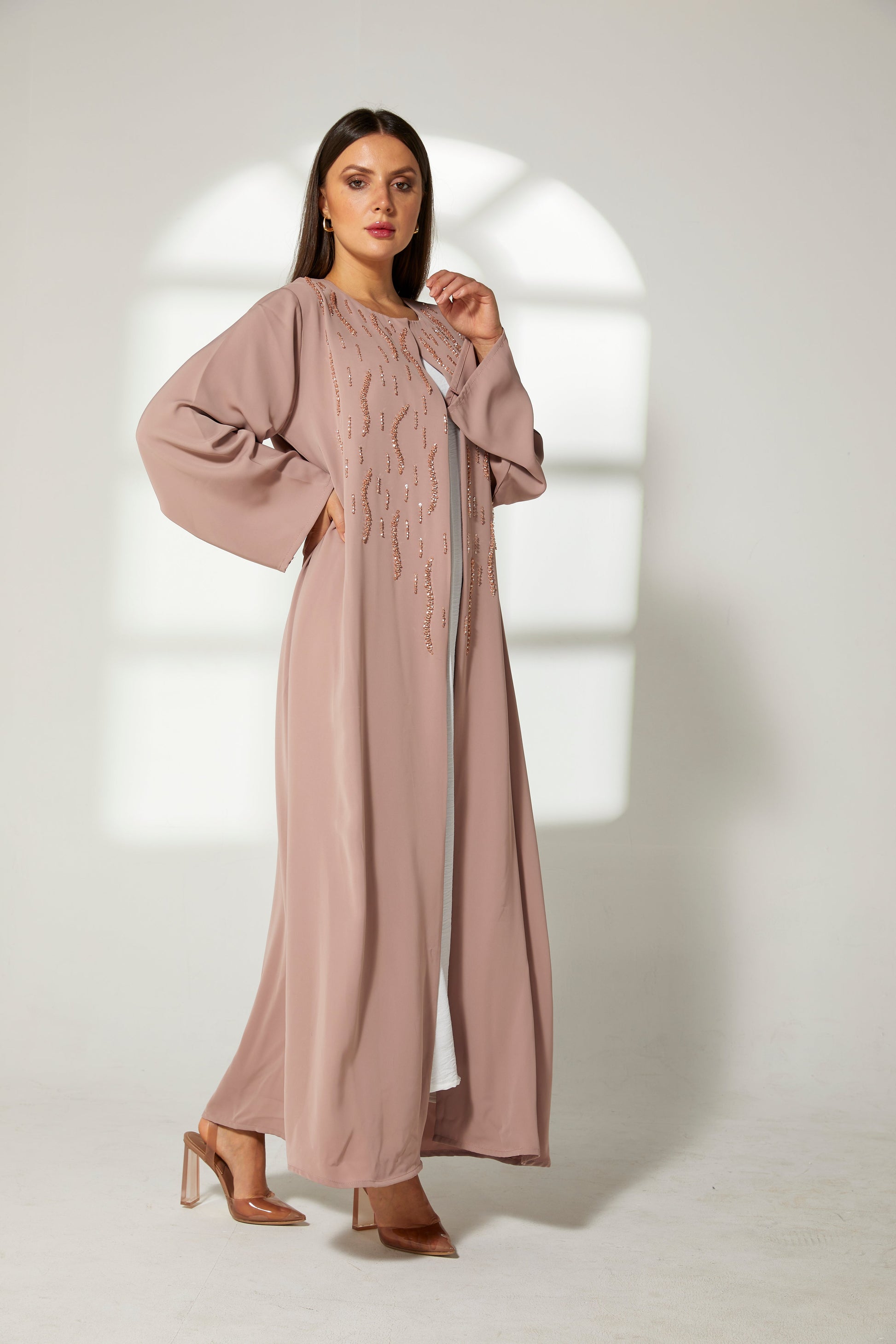 MOiSTREET Tan Korean Nida Abaya (7822659322083) (7899103101155)