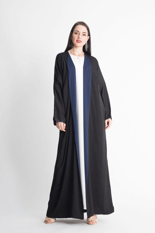 Shop Front Blue Paneled Abaya (6701414580408)