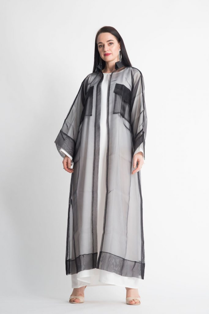 MOiSTREET Long Shirt Style Shear Abaya - Moistreet