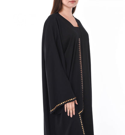 Black Copper Bullets Abaya (6701408583864)